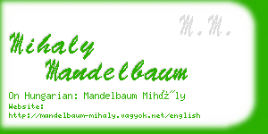 mihaly mandelbaum business card